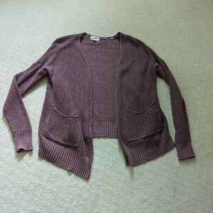 Neutral purple cardigan w/ pockets ofc!